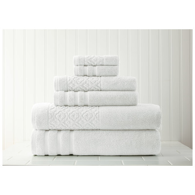 Towels Amrapur Moroccan collection 100% Superior Combed cotton 5JQTRLSG-WHT-ST 645470186672 Whitesnow Cotton Superior Combed cotton Bath Set 