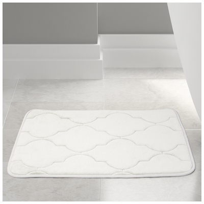 Bath and Shower Mats Amrapur Spa Collection 100% Polyester 5MBT234G-WHT-ST 645470190433 