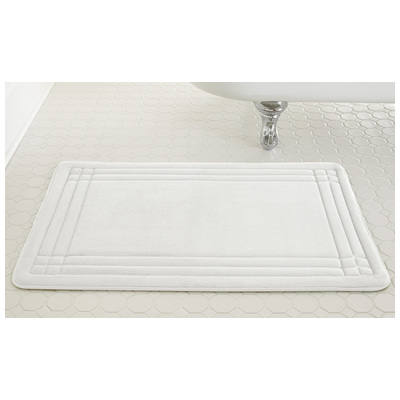 Bath and Shower Mats Amrapur Spa Collection 100% Polyester 5MFN1724G-WHT-ST 645470135441 