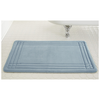 Bath and Shower Mats Amrapur Spa Collection 100% Polyester 5MFN2134G-BLU-ST 645470135595 
