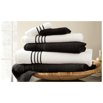 Towels Amrapur Srping Bloom 100% Cotton 5QKSTTLG-BLK-ST 645470141374 Blackebony Cotton Bath Hand Set 