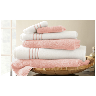 Towels Amrapur Srping Bloom 100% Cotton 5QKSTTLG-ROS-ST 645470171890 Cotton Bath Hand Set 