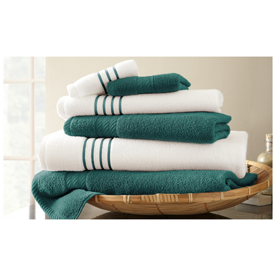 Towels Amrapur Srping Bloom 100% Cotton 5QKSTTLG-TEA-ST 645470171876 Bluenavytealturquioseindigoaqu Cotton Bath Hand Set 