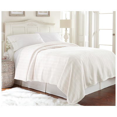 Blankets and Throws Amrapur Allure 100% Polyester 5STRBLKG-WHT-TN 645470181714 White snow Throw Twin Polyester polyester 