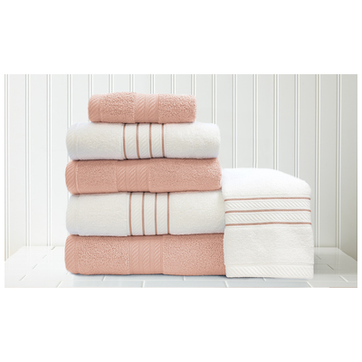 Towels Amrapur Allure 100% Cotton 5STRQKSG-ROS-ST 645470197449 Cotton Bath Hand Set 