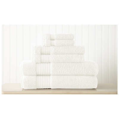 Towels Amrapur Allure 100% Turkish cotton 5TL6TRKG-WHT-ST 645470172866 Whitesnow Cotton Turkish cotton Bath Hand Set 