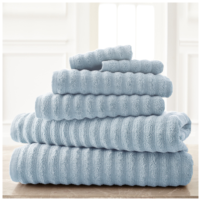 Towels Amrapur Spring Bloom 100% Cotton 5WVYSPAG-BLU-ST 645470147956 Bluenavytealturquioseindigoaqu Cotton Bath Hand Set 