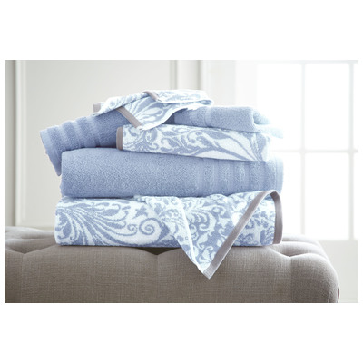 Towels Amrapur Allure 100% Superior Combed cotton 5YDJQFLG-BLU-ST 645470185064 Bluenavytealturquioseindigoaqu Cotton Superior Combed cotton Bath Hand Set 