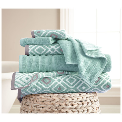 Towels Amrapur Allure 100% Superior Combed cotton 5YDJQOXG-AQA-ST 645470185033 Bluenavytealturquioseindigoaqu Cotton Superior Combed cotton Bath Hand Set 