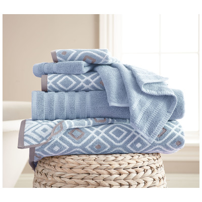 Towels Amrapur Allure 100% Superior Combed cotton 5YDJQOXG-BLU-ST 645470185026 Bluenavytealturquioseindigoaqu Cotton Superior Combed cotton Bath Hand Set 