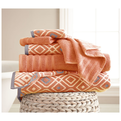 Towels Amrapur Allure 100% Superior Combed cotton 5YDJQOXG-CRL-ST 645470185057 Cotton Superior Combed cotton Bath Hand Set 