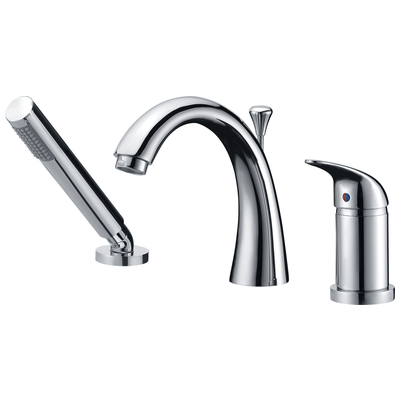 Anzzi Deck Mount and Roman Tub Faucets, Chrome, Steel, BATHROOM - Faucets - Bathtub Faucets - Deck Mounted, 848308073254, FR-AZ801