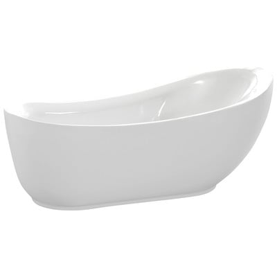 Anzzi Free Standing Bath Tubs, Acrylic,Fiberglass, White, Acrylic, BATHROOM - Bathtubs - Freestanding Bathtubs - One Piece - Acrylic, 191042000773, FT-AZ090