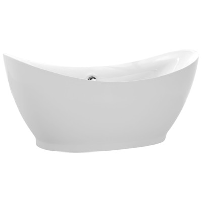 Free Standing Bath Tubs Anzzi Reginald Series Acrylic Glossy White White FT-AZ091 191042000780 BATHROOM - Bathtubs - Freestan Acrylic Fiberglass 
