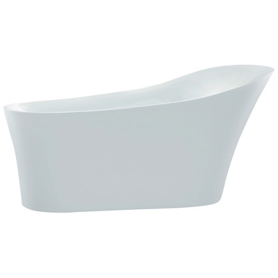 Free Standing Bath Tubs Anzzi Maple Series Acrylic Glossy White White FT-AZ092 191042000797 BATHROOM - Bathtubs - Freestan Acrylic Fiberglass 
