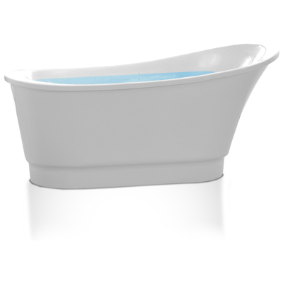 Free Standing Bath Tubs Anzzi Prima Series Acrylic Glossy White White FT-AZ095 191042000827 BATHROOM - Bathtubs - Freestan Acrylic Fiberglass 