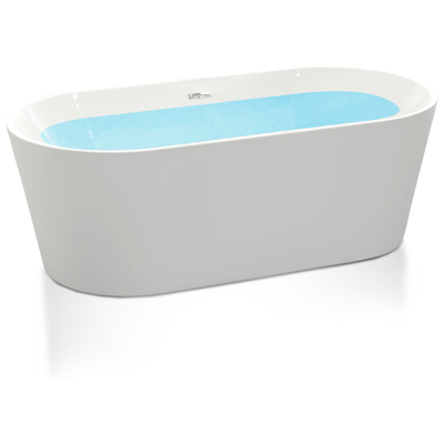 Free Standing Bath Tubs Anzzi Chand Series Acrylic Glossy White White FT-AZ098 191042000858 BATHROOM - Bathtubs - Freestan Acrylic 
