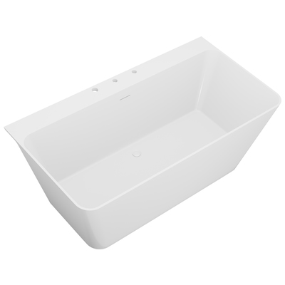 Free Standing Bath Tubs Anzzi Vault Acrylic White White FT-AZ114-59 191042073982 BATHROOM - Bathtubs - Freestan Acrylic Faucet 