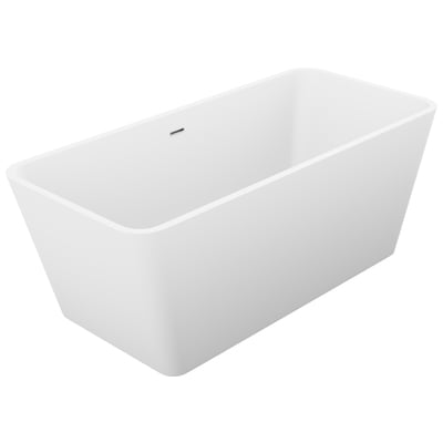 Free Standing Bath Tubs Anzzi Cenere Series Stone Resin Matte White White FT-AZ501 848308072578 BATHROOM - Bathtubs - Freestan Resin 