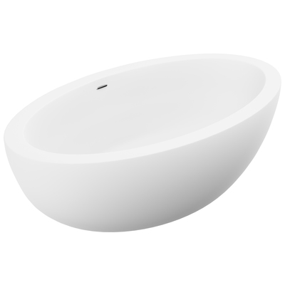 Free Standing Bath Tubs Anzzi Lusso Series Solid Surface Matte White White FT-AZ504 848308072608 BATHROOM - Bathtubs - Freestan 
