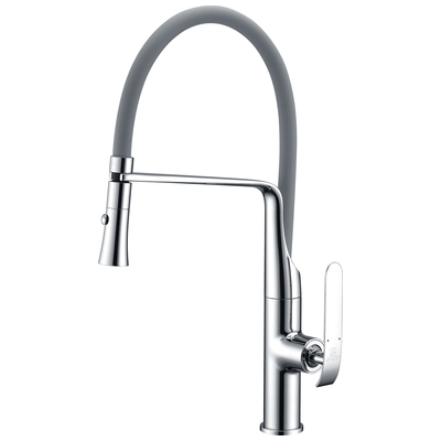 Kitchen Faucets Anzzi Accent Series Brass Polished Chrome Chrome KF-AZ003 191042001695 KITCHEN - Kitchen Faucets - Pu Kitchen Faucets Kitchen Pull D Brass Chrome 