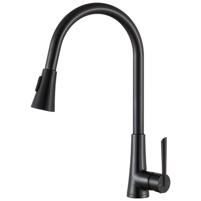 Kitchen Faucets Anzzi Tulip Series Brass Oil Rubbed Bronze Bronze KF-AZ216ORB 191042017948 KITCHEN - Kitchen Faucets - Pu Kitchen Pull Out Single Handle Brass Bronze 