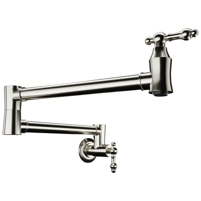 Pot Fillers Anzzi Marca Series Stainless Steel Brushed Nickel Nickel KF-AZ259BN 191042070837 KITCHEN - Kitchen Faucets - Po 
