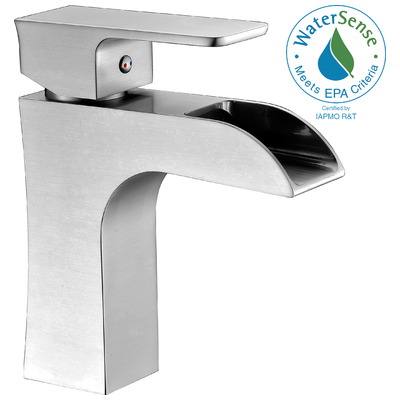 Bathroom Faucets Anzzi Forza Series Brass Brushed Nickel Nickel L-AZ019BN 848308074329 BATHROOM - Faucets - Bathroom Single Hole Modern Single Handle Tradition Bathroom Single Handle Single Single 