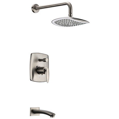 Anzzi Shower Systems, Full,Rain, Nickel,Brushed-Nickel, Nickel, Brass, SHOWER - Shower Faucets, 848308074237, L-AZ026BN