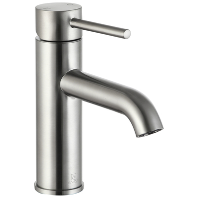 Bathroom Faucets Anzzi Valle Series Brass Brushed Nickel Nickel L-AZ107BN 191042018952 BATHROOM - Faucets - Bathroom Single Hole Single Handle Bathroom Single Handle Single Single 