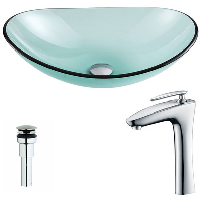 Bathroom Vanity Sinks Anzzi Major Series Tempered Glass Lustrous Green Green LSAZ076-022 848308086858 BATHROOM - Sinks - Vessel - Te Glass Sinks Glass deco-glass Sinks with Faucets with Faucet Undermount Sink Undermount und 