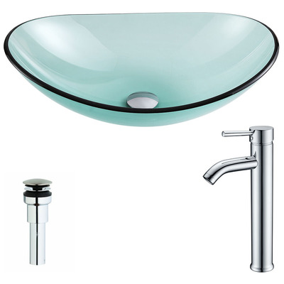 Bathroom Vanity Sinks Anzzi Major Series Tempered Glass Lustrous Green Green LSAZ076-041 848308086391 BATHROOM - Sinks - Vessel - Te Glass Sinks Glass deco-glass Sinks with Faucets with Faucet Undermount Sink Undermount und 