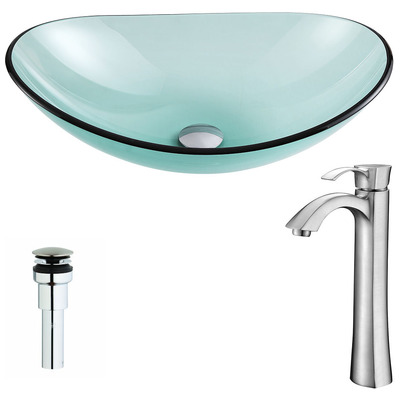 Bathroom Vanity Sinks Anzzi Major Series Tempered Glass Lustrous Green Green LSAZ076-095B 848308083512 BATHROOM - Sinks - Vessel - Te Glass Sinks Glass deco-glass Sinks with Faucets with Faucet Undermount Sink Undermount und 