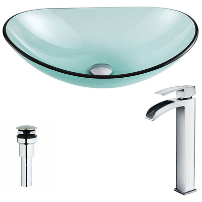 Bathroom Vanity Sinks Anzzi Major Series Tempered Glass Lustrous Green Green LSAZ076-097 848308084458 BATHROOM - Sinks - Vessel - Te Glass Sinks Glass deco-glass Sinks with Faucets with Faucet Undermount Sink Undermount und 
