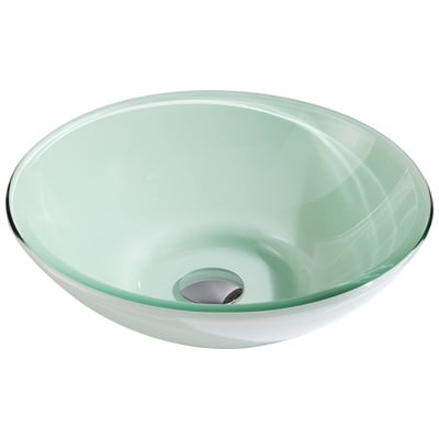 Bathroom Vanity Sinks Anzzi Sonata Series Glass Lustrous Light Green Green LS-AZ083 848308072127 BATHROOM - Sinks - Vessel - Te Glass Sinks Glass deco-glass Undermount Sink Undermount und 