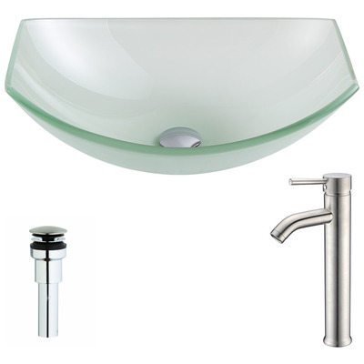 Bathroom Vanity Sinks Anzzi Pendant Series Tempered Glass Lustrous Frosted Finish Green LSAZ085-040 848308083369 BATHROOM - Sinks - Vessel - Te Glass Sinks Glass deco-glass Sinks with Faucets with Faucet Undermount Sink Undermount und 