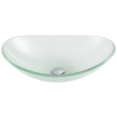 Bathroom Vanity Sinks Anzzi Forza Series Glass Lustrous Frosted Finish Green LS-AZ086 848308072387 BATHROOM - Sinks - Vessel - Te Glass Sinks Glass deco-glass Undermount Sink Undermount und 