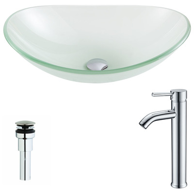 Bathroom Vanity Sinks Anzzi Forza Series Tempered Glass Lustrous Frosted Finish Green LSAZ086-041 848308084786 BATHROOM - Sinks - Vessel - Te Glass Sinks Glass deco-glass Sinks with Faucets with Faucet Undermount Sink Undermount und 