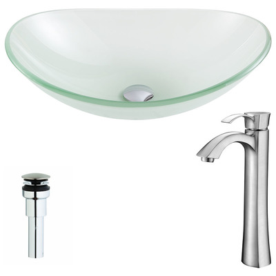 Bathroom Vanity Sinks Anzzi Forza Series Tempered Glass Lustrous Frosted Finish Green LSAZ086-095B 848308083673 BATHROOM - Sinks - Vessel - Te Glass Sinks Glass deco-glass Sinks with Faucets with Faucet Undermount Sink Undermount und 