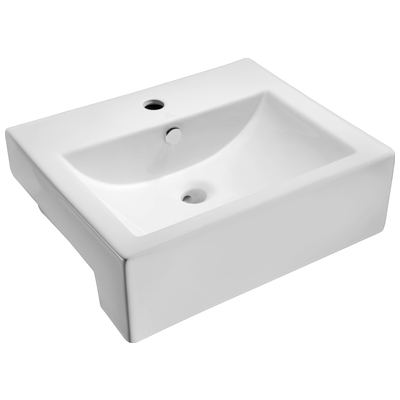 Bathroom Vanity Sinks Anzzi Vitruvius Series Ceramic Glossy White White LS-AZ116 848308095836 BATHROOM - Sinks - Vessel - Ce Ceramic Sinks CeramicVitreous Vessel Sinks Vessel 