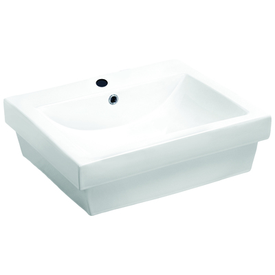 Bathroom Vanity Sinks Anzzi Neptune Series Ceramic White White LS-AZ117 191042016378 BATHROOM - Sinks - Vessel - Ce Ceramic Sinks CeramicVitreous Vessel Sinks Vessel 