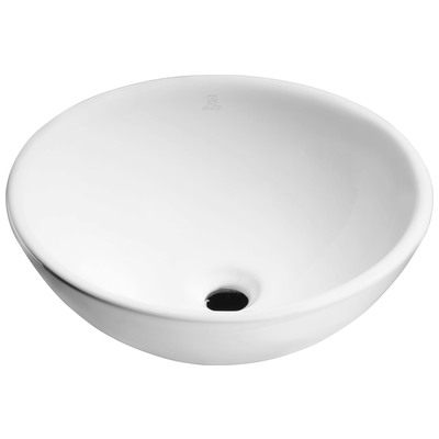 Bathroom Vanity Sinks Anzzi Deux Series Ceramic Glossy White White LS-AZ118 848308095850 BATHROOM - Sinks - Vessel - Ce Ceramic Sinks CeramicVitreous Vessel Sinks Vessel 