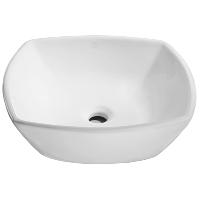 Bathroom Vanity Sinks Anzzi Deux Series Ceramic Glossy White White LS-AZ119 848308095867 BATHROOM - Sinks - Vessel - Ce Ceramic Sinks CeramicVitreous Vessel Sinks Vessel 