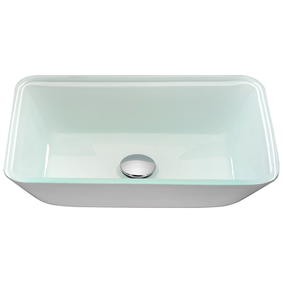 Bathroom Vanity Sinks Anzzi Broad Series Glass Glossy White White LS-AZ194 848308099728 BATHROOM - Sinks - Vessel - Te Glass Sinks Glass deco-glass Undermount Sink Undermount und 