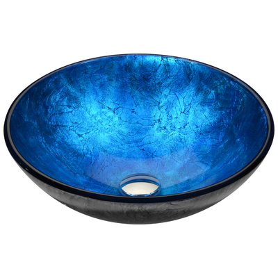Bathroom Vanity Sinks Anzzi Arc Series Glass Blue Blue LS-AZ196 848308099742 BATHROOM - Sinks - Vessel - Te Glass Sinks Glass deco-glass Undermount Sink Undermount und 
