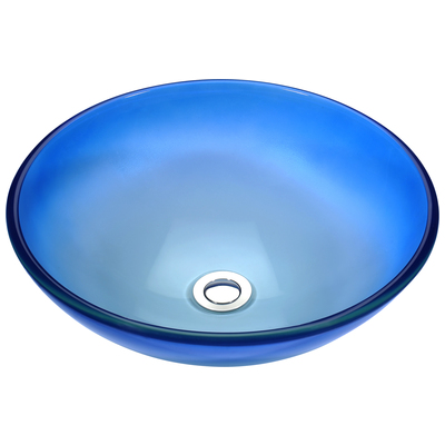 Bathroom Vanity Sinks Anzzi Tara Series Glass Caribbean Shore Blue LS-AZ8186 191042047716 BATHROOM - Sinks - Vessel - Te Glass Sinks Glass deco-glass Undermount Sink Undermount und 