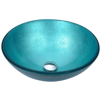 Bathroom Vanity Sinks Anzzi Gardena Series Glass Coral Blue Blue LS-AZ8221 191042049017 BATHROOM - Sinks - Vessel - Te Glass Sinks Glass deco-glass Undermount Sink Undermount und 