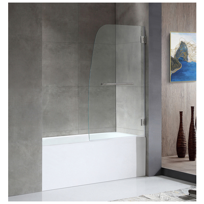 Soaking Bath Tubs Anzzi Anzzi Glass White/Brushed Nickel White SD1001BN-3060R 191042059924 BATHROOM - Bathtubs - Drop-in Drop-In 