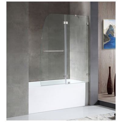 Soaking Bath Tubs Anzzi Anzzi Glass White/Brushed Nickel White SD1101BN-3060R 191042059900 BATHROOM - Bathtubs - Drop-in Drop-In 