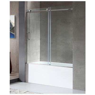 Soaking Bath Tubs Anzzi Anzzi Glass White/Polished Chrome White SD1701CH-3060L 191042059771 BATHROOM - Bathtubs - Drop-in Drop-In 